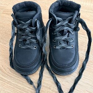 Billy toddler Black Lace-Up Ankle Boots w zipper to put on easy size 6w